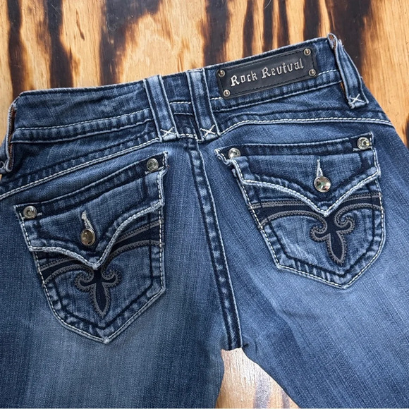 Rock Revival Blue Flare & Wide Leg Jeans - Picture 6 of 11